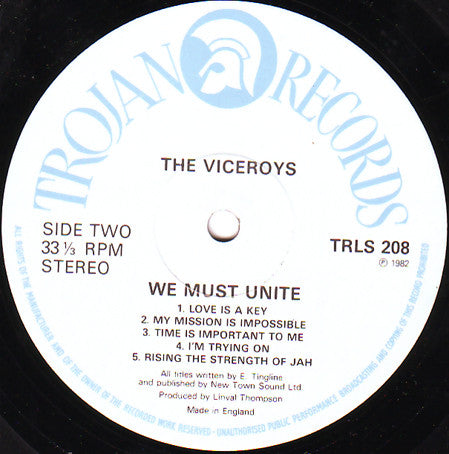 The Viceroys : We Must Unite (LP, Album)