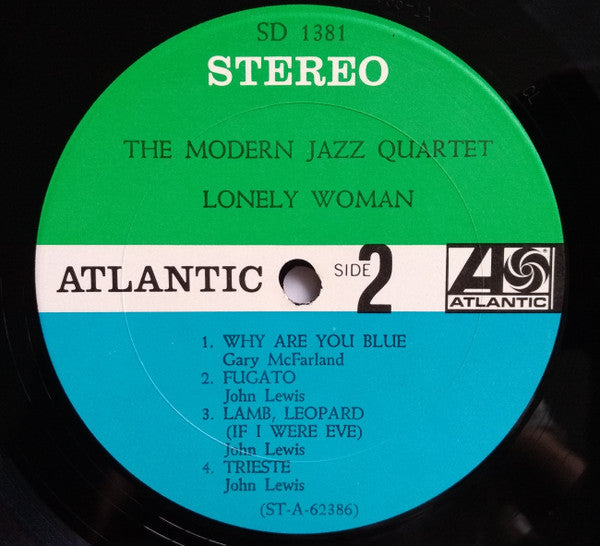 The Modern Jazz Quartet : Lonely Woman (LP, Album, RE)