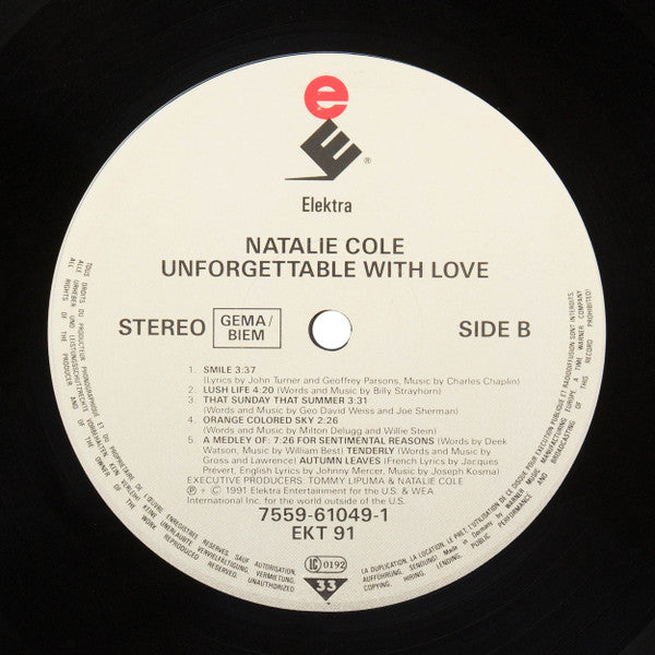 Natalie Cole ~ Unforgettable With Love (Vinyl) - Djungel & Jazz