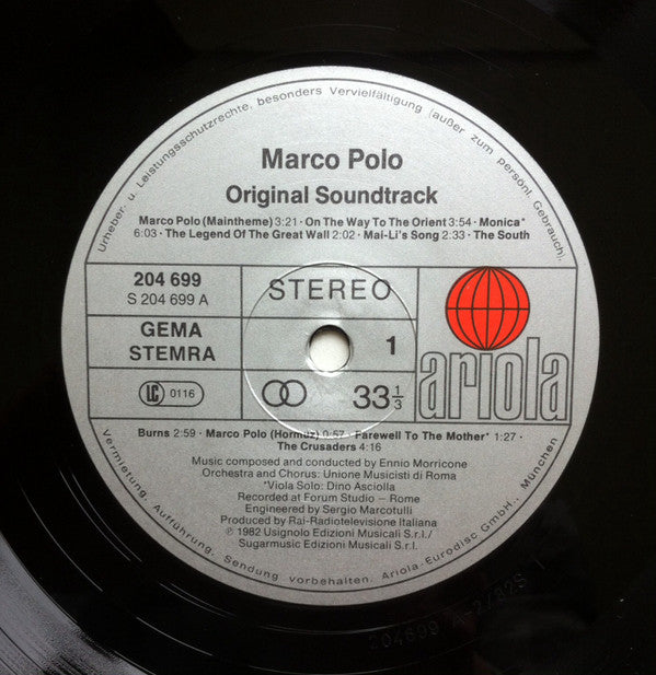 Ennio Morricone ~ Marco Polo - Original Soundtrack (Vinyl) - Djungel & Jazz