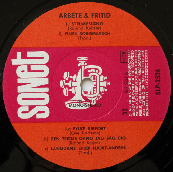 Arbete Och Fritid ~ Arbete & Fritids Andra LP (Vinyl) - Djungel & Jazz