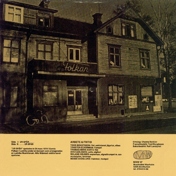 Arbete Och Fritid : Ur Spår! (LP, Album)