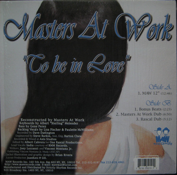 Masters At Work : To Be In Love (12")