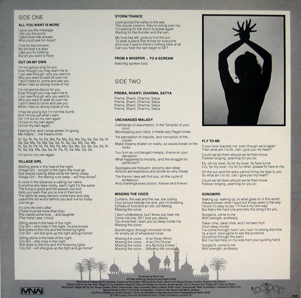 Sheila Chandra ~ Out On My Own (Vinyl) - Djungel & Jazz
