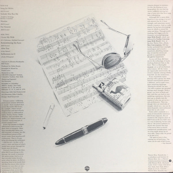 Bill Evans ~ New Conversations (Vinyl) - Djungel & Jazz