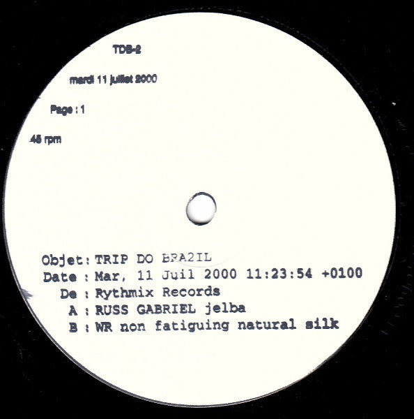 Russ Gabriel / WR : Trip Do Bra2il (12", Single, Promo, W/Lbl)