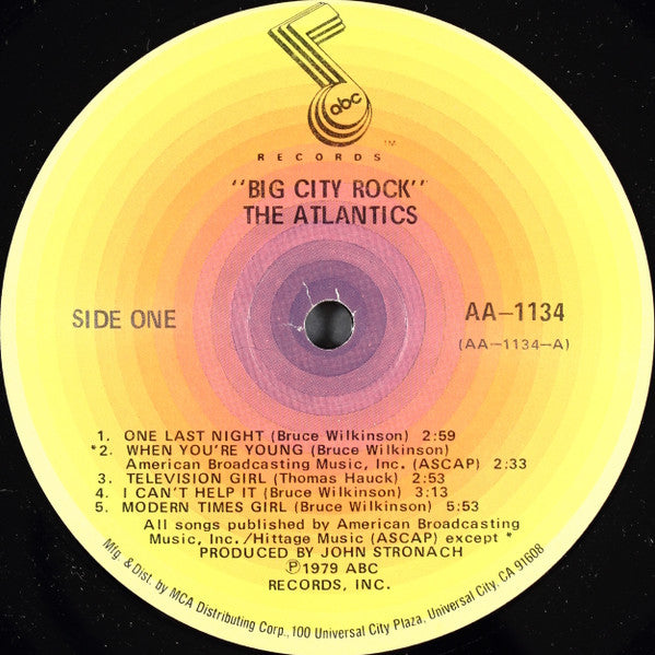 The Atlantics (3) : Big City Rock (LP, Album, Glo)