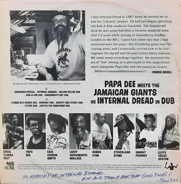 Papa Dee Meets  The Jamaican Giants* Vs Internal Dread : In Dub (LP, Album)