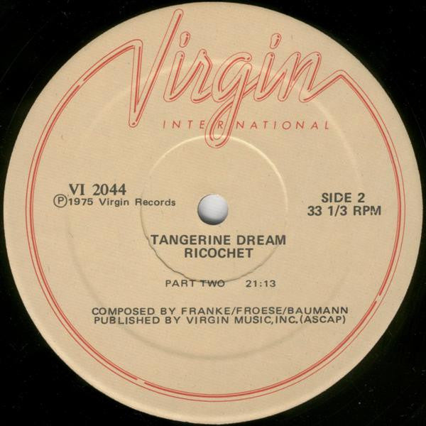 Tangerine Dream : Ricochet (LP, Album, RE)