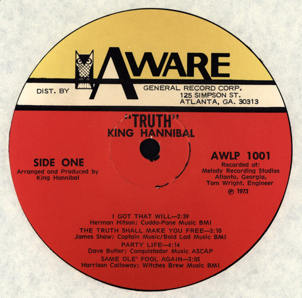 King Hannibal ~ Truth (Vinyl) - Djungel & Jazz