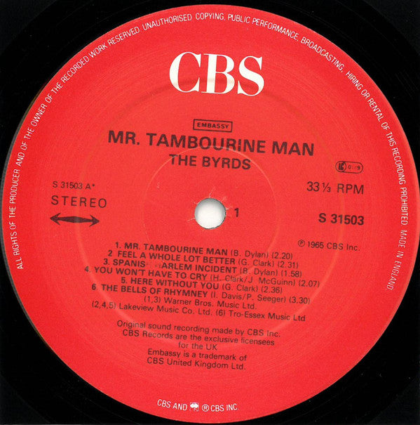 The Byrds ~ Mr. Tambourine Man (Vinyl) - Djungel & Jazz