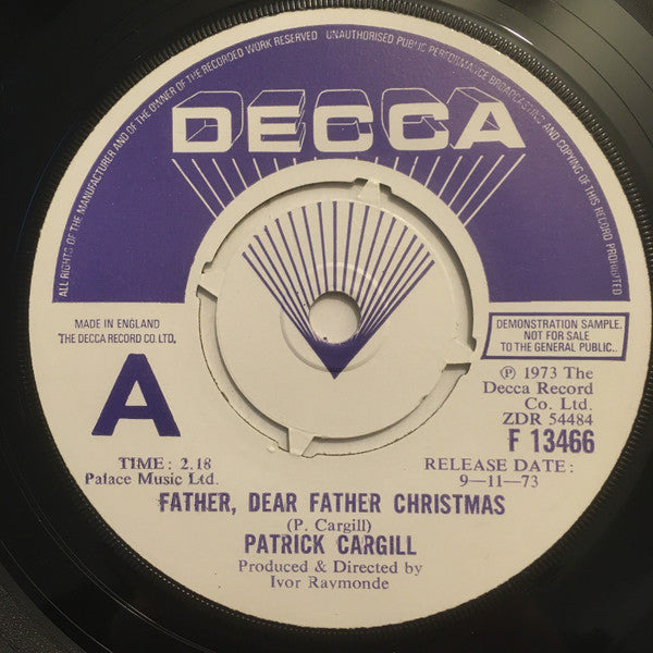 Patrick Cargill ~ Father, Dear Father Christmas (Vinyl) - Djungel & Jazz