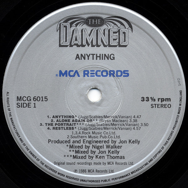 The Damned ~ Anything (Vinyl) - Djungel & Jazz