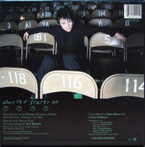 Laurie Anderson ~ United States Live (Vinyl) - Djungel & Jazz