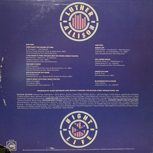 Luther Allison ~ Night Life (Vinyl) - Djungel & Jazz