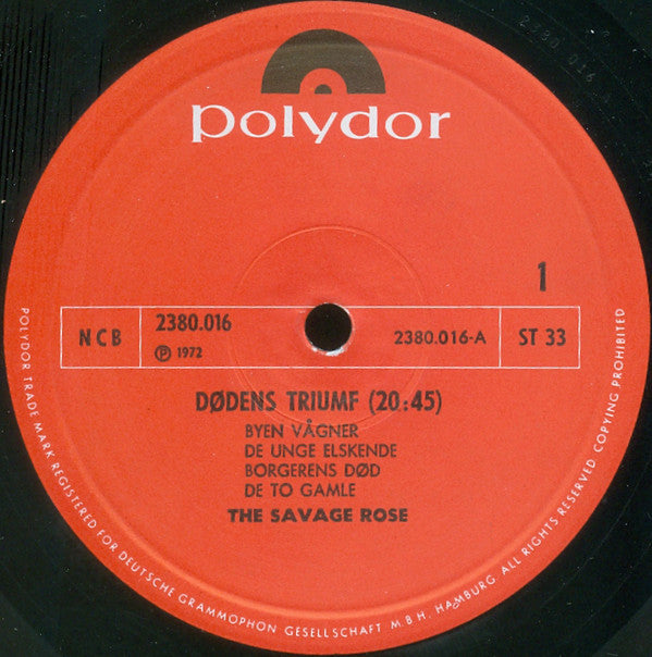 Savage Rose ~ Dødens Triumf (Vinyl) - Djungel & Jazz