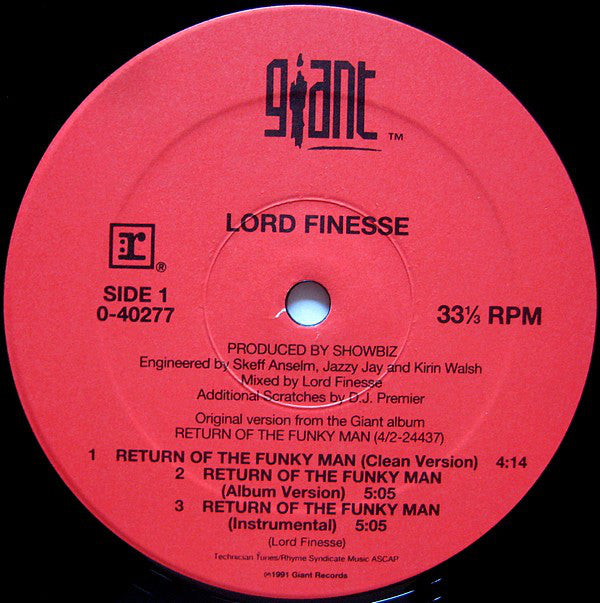 Lord Finesse ~ Return Of The Funky Man (Vinyl) - Djungel & Jazz