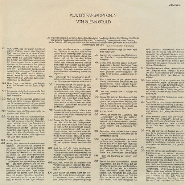 Glenn Gould - Richard Wagner ~ Glenn Gould Spielt Richard Wagner (Vinyl) - Djungel & Jazz