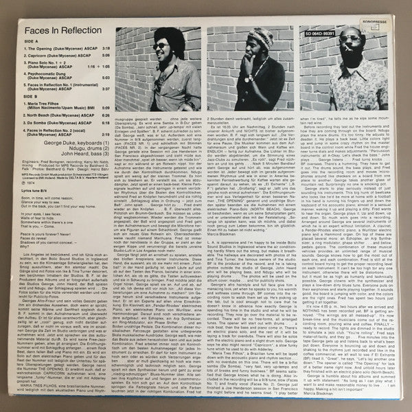 George Duke : Faces In Reflection (LP, Album, RE)