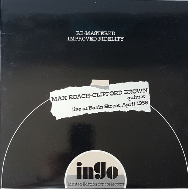 Max Roach-Clifford Brown Quintet ~ Live At Basin Street, April 1956 (Vinyl) - Djungel & Jazz
