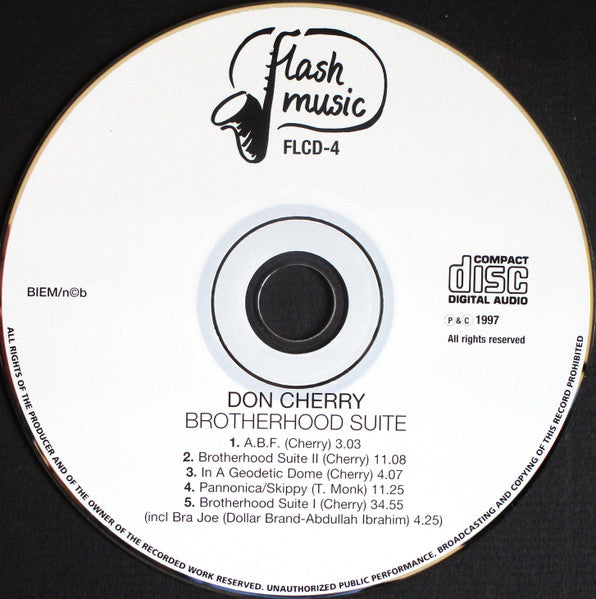 Don Cherry In Stockholm With Bernt Rosengren Group ~ Brotherhood Suite (Vinyl) - Djungel & Jazz