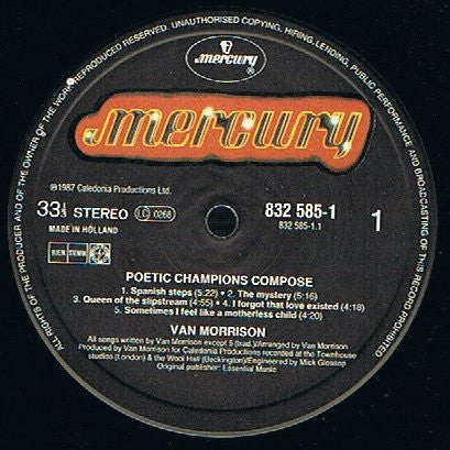Van Morrison : Poetic Champions Compose (LP, Album)