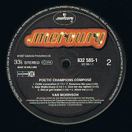 Van Morrison : Poetic Champions Compose (LP, Album)