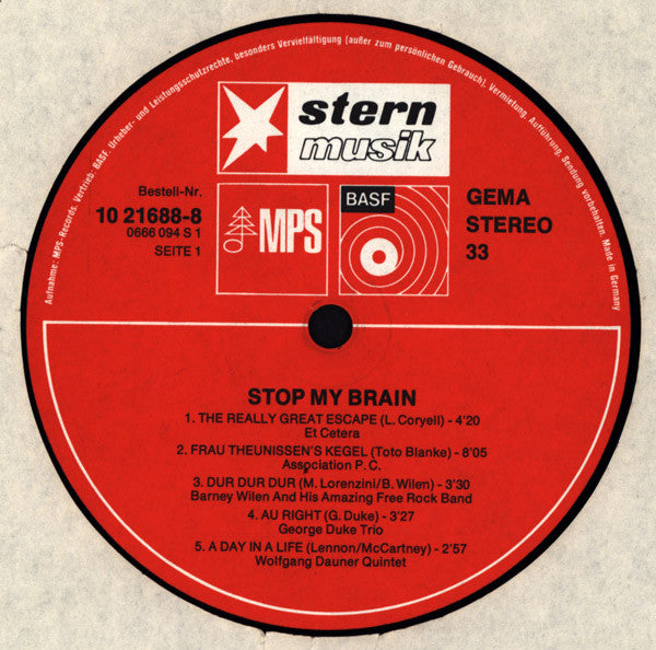 Various ~ Stop My Brain! (Vinyl) - Djungel & Jazz