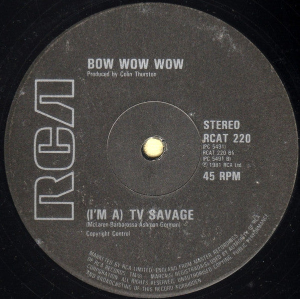 Bow Wow Wow ~ See Jungle! (Jungle Boy) (Vinyl) - Djungel & Jazz