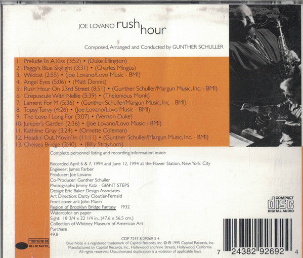 Joe Lovano ~ Rush Hour (Vinyl) - Djungel & Jazz