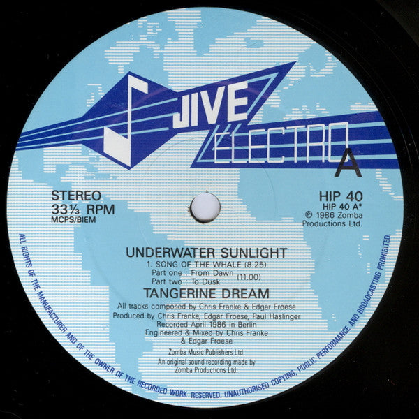 Tangerine Dream ~ Underwater Sunlight (Vinyl) - Djungel & Jazz