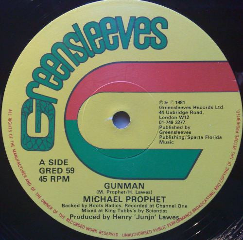 Michael Prophet : Gunman (12")