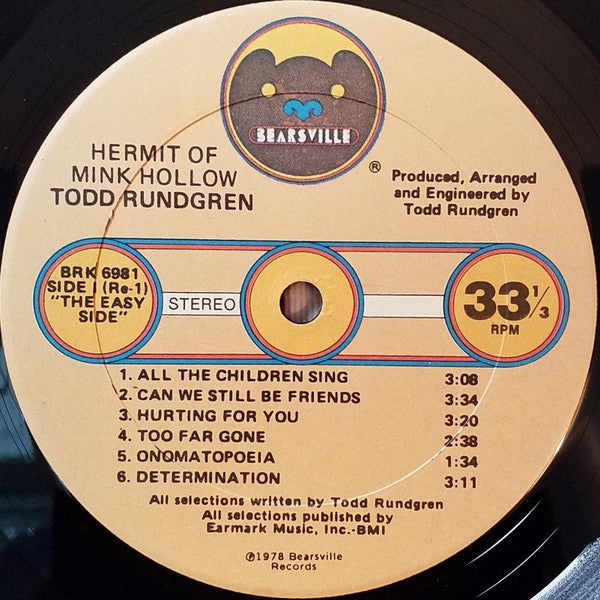 Todd Rundgren ~ Hermit Of Mink Hollow (Vinyl) - Djungel & Jazz