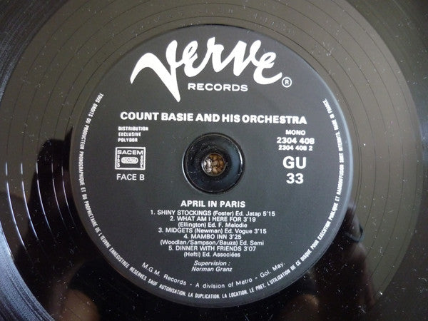 Count Basie Orchestra : April In Paris (LP, Album, Mono, RE)