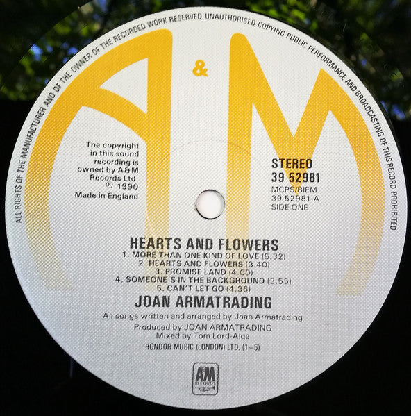 Joan Armatrading ~ Hearts And Flowers (Vinyl) - Djungel & Jazz