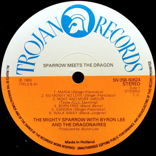 The Mighty Sparrow* With Byron Lee And The Dragonaires : Sparrow Meets The Dragon (LP, Album, RE)