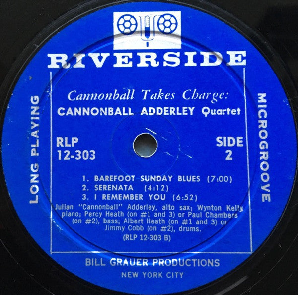 Cannonball Adderley Quartet ~ Cannonball Takes Charge (Vinyl) - Djungel & Jazz