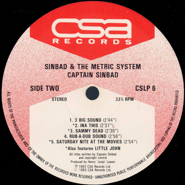 Peter Metro & Captain Sinbad With Little John : Sinbad & The Metric System (LP)