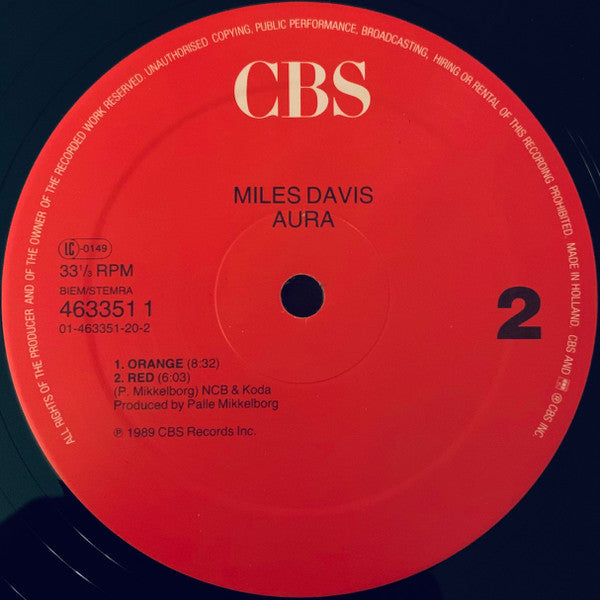 Miles Davis ~ Aura (Vinyl) - Djungel & Jazz
