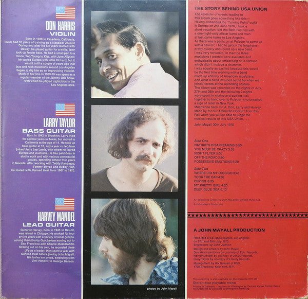 John Mayall ~ U.S.A. Union (Vinyl) - Djungel & Jazz