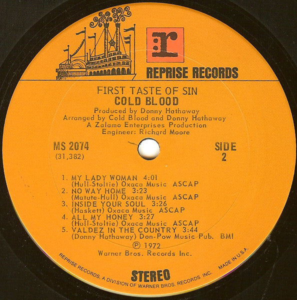 Cold Blood ~ First Taste Of Sin (Vinyl) - Djungel & Jazz