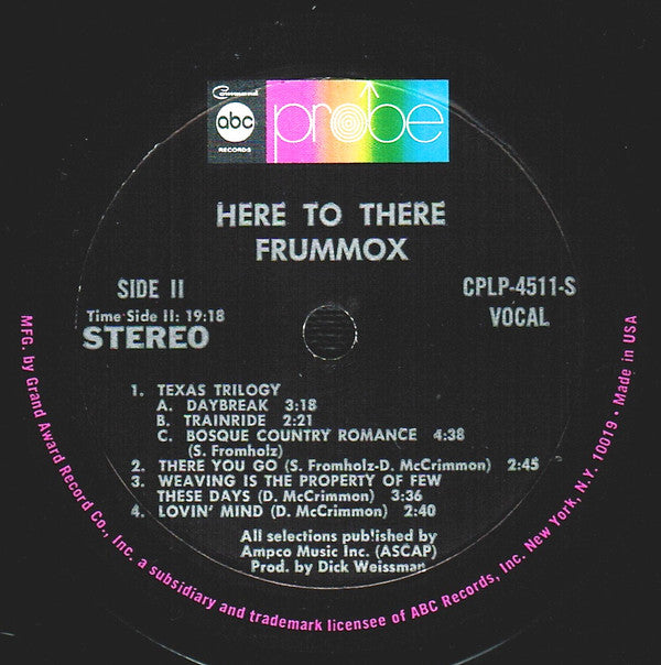 Frummox ~ Here To There (Vinyl) - Djungel & Jazz