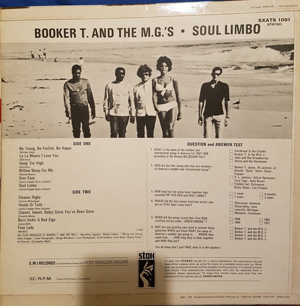 Booker T. And The M.G.'s ~ Soul Limbo (Vinyl) - Djungel & Jazz
