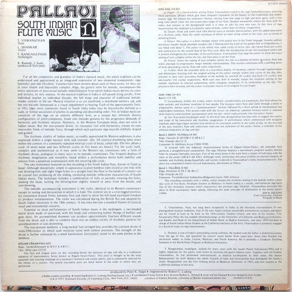 T. Viswanathan, L. Shankar, T. Ranganathan ~ Pallavi: South Indian Flute Music (Vinyl) - Djungel & Jazz