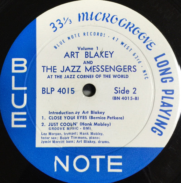 Art Blakey & The Jazz Messengers ~ At The Jazz Corner Of The World Vol. 1 (Vinyl) - Djungel & Jazz