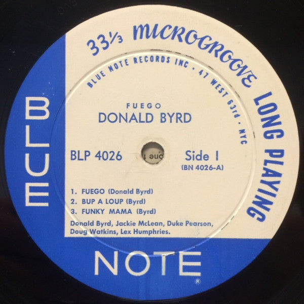Donald Byrd : Fuego (LP, Album, Mono)