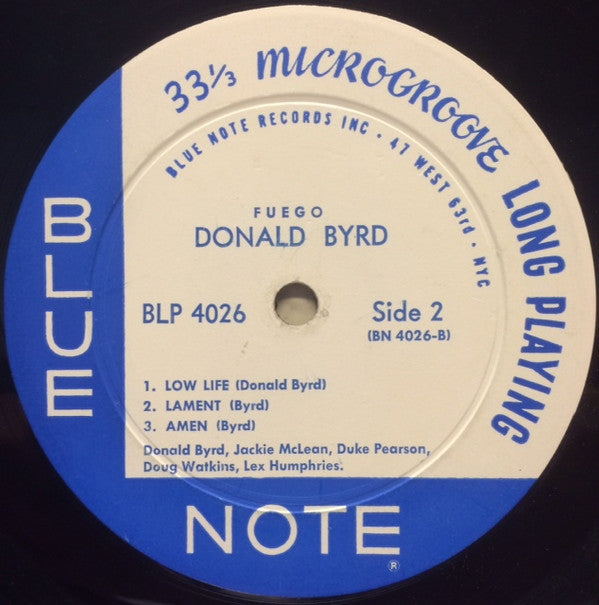 Donald Byrd : Fuego (LP, Album, Mono)