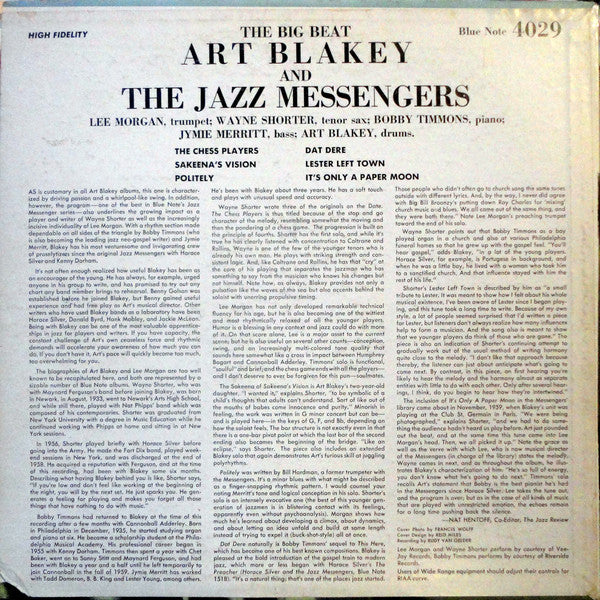 Art Blakey & The Jazz Messengers ~ The Big Beat (Vinyl) - Djungel & Jazz