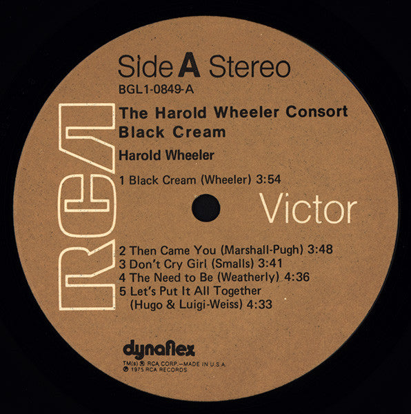 The Harold Wheeler Consort ~ Black Cream (Vinyl) - Djungel & Jazz