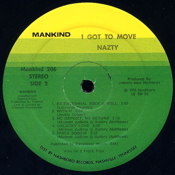 The Nazty ~ I Got To Move (Vinyl) - Djungel & Jazz